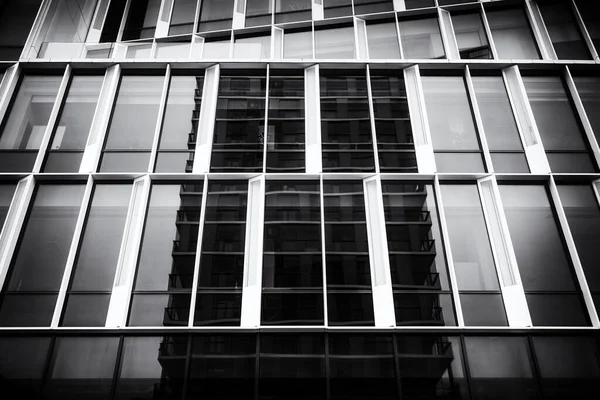 Exterior Pared Cristal Del Edificio Gran Altura Como Fondo — Foto de Stock