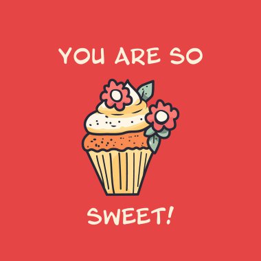 Çiçekli renkli kek tasarımı. Sevgililer günü kartı.