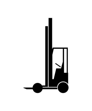 Forklift görevleri kaldırmak için konumlandırıldı