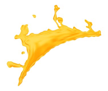 Orange juice splashes on a white background. EPS10 vector