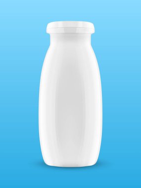 Mock up bottle of yogurt. EPS10 vector
