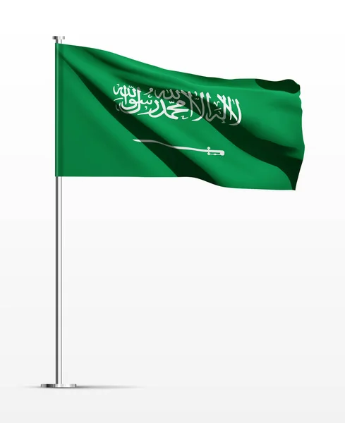 Saudi Arabia Flags Isolated White Background Eps10 Vector — Stock Vector