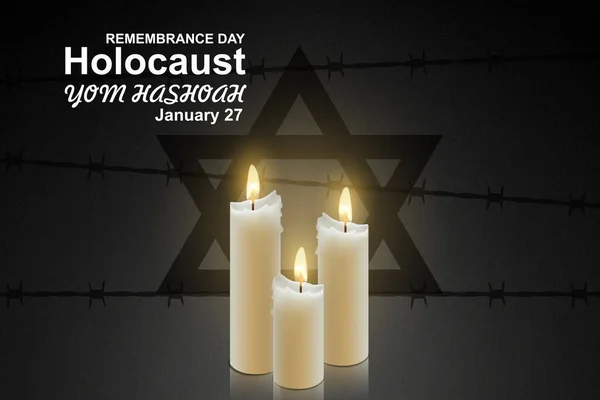 Yom Hashoah Holocaust Remembrance Day Eps10 Vector — Stockový vektor