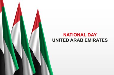 Banner with UAE flag. National day of the United Arab Emirates. EPS10 vector