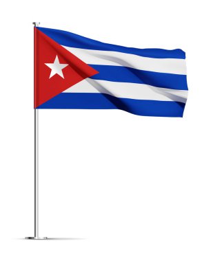 Cuba flag isolated on white background. EPS10 vector