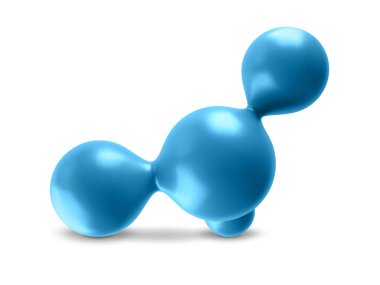 Abstract molecule model isolated on white background. EPS10 vector