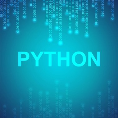 Python ikili kodu. Python dili yazılım kodlaması. EPS10 vektörü