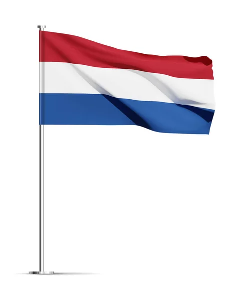 Bandera Holandesa Aislada Sobre Fondo Blanco Eps10 Vector — Archivo Imágenes Vectoriales