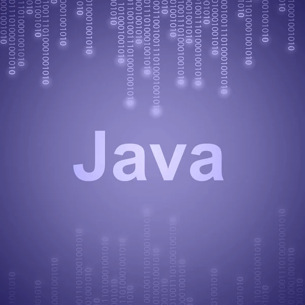 Inscripción Java Language Sobre Fondo Binario Azul Eps10 Vector — Vector de stock