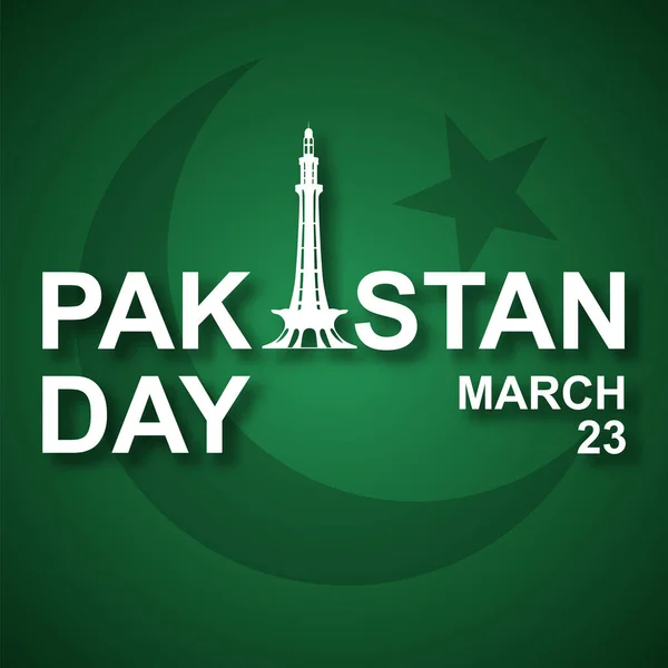 Stock vector Pakistan Resolution Day Background. 23rd of March. EPS10 vector