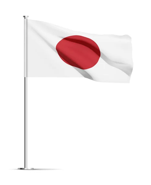 Bandeira Japão Isolada Sobre Fundo Branco Vetor Eps10 —  Vetores de Stock