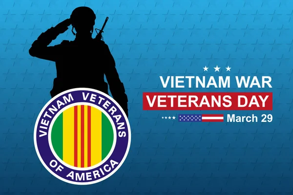 Kontekst Dnia Weteranów Wojny Wietnamie Dzień Weteranów Wojny Wietnamie Obchodzony — Wektor stockowy