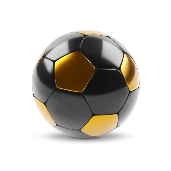 Bola Futebol Preta Dourada Vetor Eps10 — Vetor de Stock