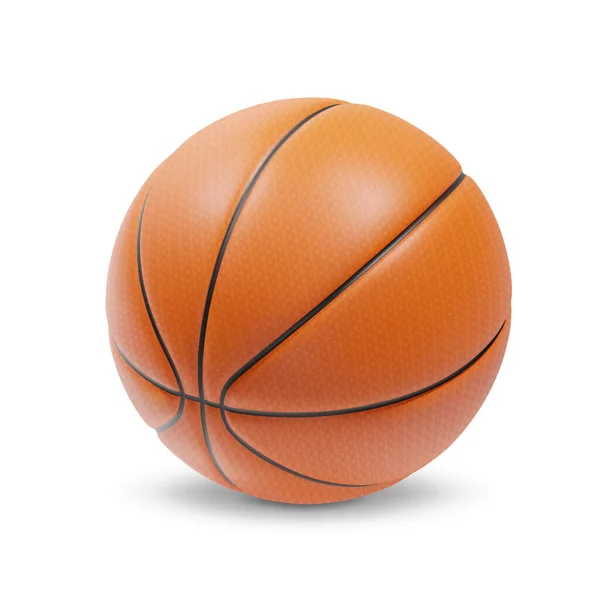 Basketball Isoliert Auf Weißem Hintergrund Eps10 Vektor — Stockvektor