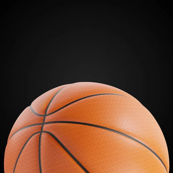 黒を背景にしたバスケットボール Eps10ベクトル — ストックベクタ