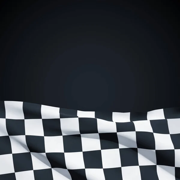 Geruit Race Vlag Zwarte Achtergrond Eps10 Vector — Stockvector