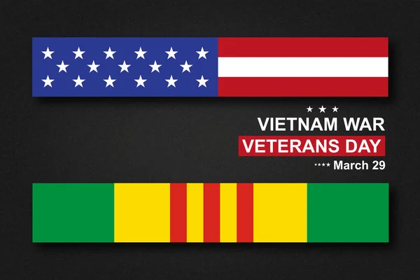 全国越战老兵日 3月29日在美国庆祝 Eps10病媒 — 图库矢量图片