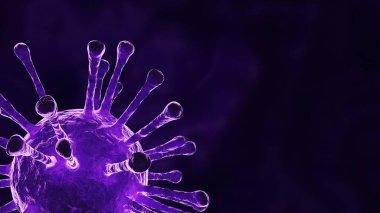 Coronavirus salgını ve koronavirüs salgını salgını salgın hastalık hücreleriyle ilgili tıbbi risk konsepti olarak geçmişte grip salgını yarattı. 3d oluşturma