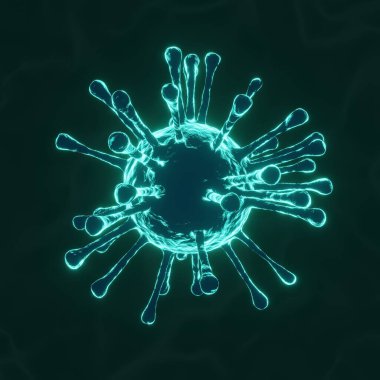 Coronavirus salgını ve koronavirüs salgını salgını salgın hastalık hücreleriyle ilgili tıbbi risk konsepti olarak geçmişte grip salgını yarattı. 3d oluşturma