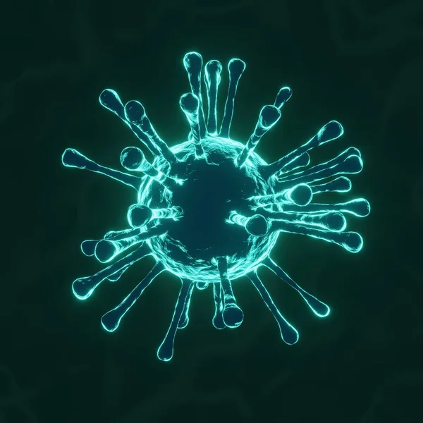 コロナウイルスの発生とコロナウイルスインフルエンザの背景は 疾患細胞とのパンデミック医療健康リスクの概念として 三次元レンダリング — ストック写真