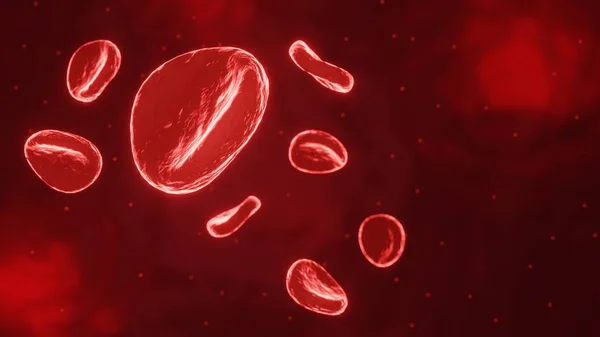Microscopic of red blood cells. 3d-rendering