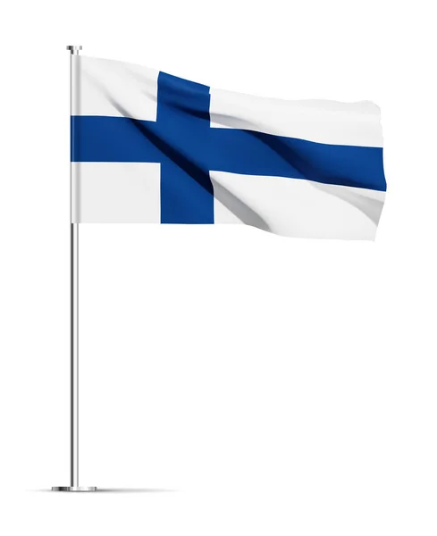 Finland Flagga Isolerad Vit Bakgrund Eps10 Vektor — Stock vektor
