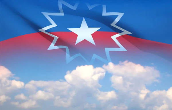 Jubileuszowa Flaga Tle Nieba Jubileusz Święto Federalne Stanach Zjednoczonych Upamiętniające — Wektor stockowy
