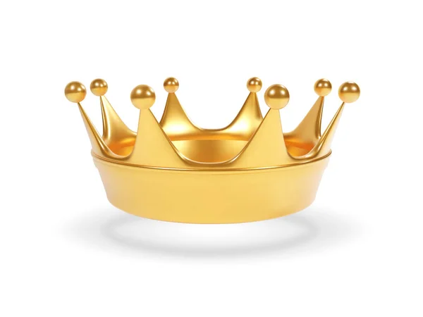 Золотая Корона Изолирована Белом Фоне Вектор Eps10 — стоковый вектор