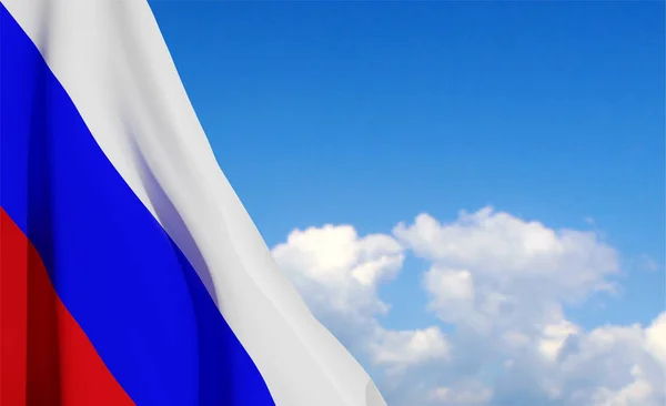 Rusland Vlag Achtergrond Van Lucht Patriottische Achtergrond Eps10 Vector — Stockvector