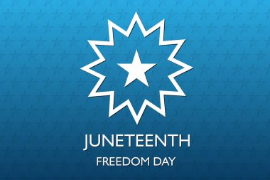 Haziran 'ın Özgürlük Günü. Juneteenth, köleleştirilmiş Afro-Amerikalıların özgürleştirilmesi anısına ABD 'de düzenlenen federal bir bayramdır. EPS10 vektörü