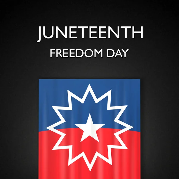Juneteenth Flag Juneteenth Federal Holiday United States Commemorating Emancipation Enslaved — Stock Vector