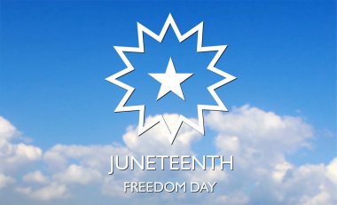 Haziran 'ın Özgürlük Günü. Juneteenth, köleleştirilmiş Afro-Amerikalıların özgürleştirilmesi anısına ABD 'de düzenlenen federal bir bayramdır. EPS10 vektörü