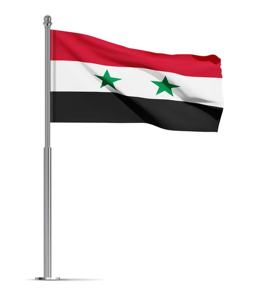 Bandeira Síria Isolada Sobre Fundo Branco Vetor Eps10 — Vetor de Stock