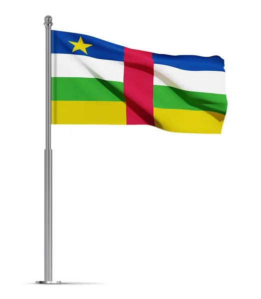 Bandeira República Centro Africana Isolada Sobre Fundo Branco Vetor Eps10 —  Vetores de Stock
