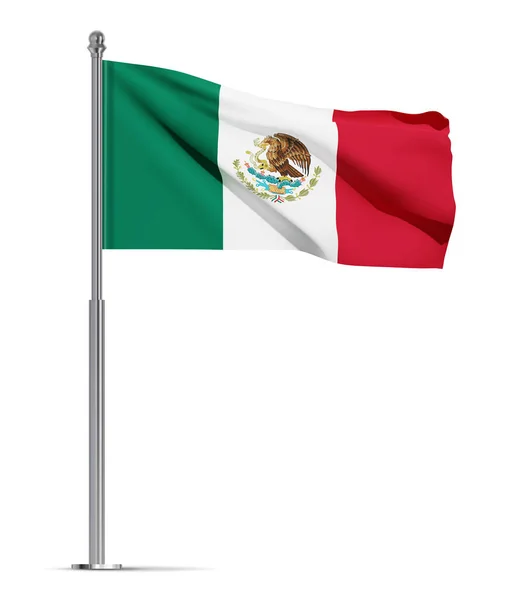 Bandiera Del Messico Isolata Sfondo Bianco Vettore Eps10 — Vettoriale Stock