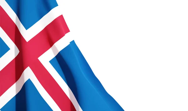 Σημαία Της Ισλανδίας Λευκό Φόντο Διανυσματικό Eps10 — Διανυσματικό Αρχείο