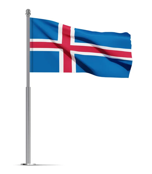 Σημαία Της Ισλανδίας Απομονωμένη Λευκό Φόντο Διανυσματικό Eps10 — Διανυσματικό Αρχείο