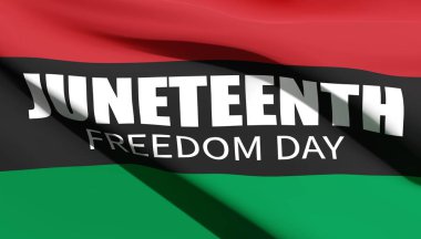 Haziran Özgürlük Günü 'nde. Afro-Amerikan Bağımsızlık Günü, 19 Haziran. EPS10 vektörü