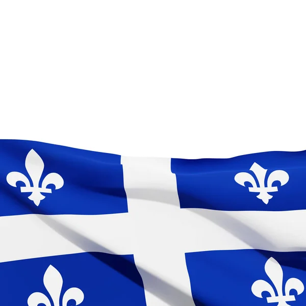 Quebec Flagga Isolerad Vit Bakgrund Eps10 Vektor — Stock vektor