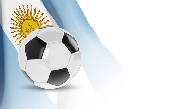 Футбольний Прапором Аргентини Білому Тлі Eps10 Вектор — стоковий вектор