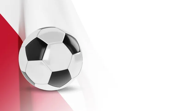 Fußball Mit Fahne Von Polen Auf Weißem Hintergrund Eps10 Vektor — Stockvektor