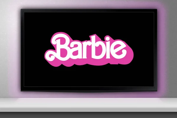 Película Barbie Pantalla Moscú Rusia Julio 2023 — Foto de Stock