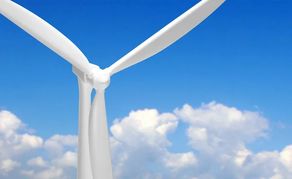 Turbina Wiatrowa Tle Nieba Koncepcja Ekologicznej Energii Wektor Eps10 — Wektor stockowy