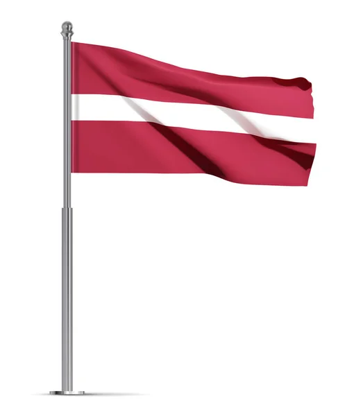 Bandera Letonia Aislada Sobre Fondo Blanco Eps10 Vector — Vector de stock