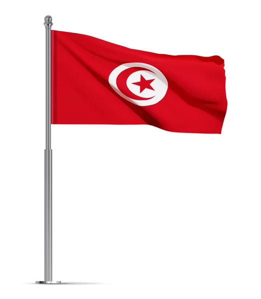 Bandeira Tunísia Isolada Sobre Fundo Branco Vetor Eps10 — Vetor de Stock