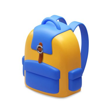 Okul çantası beyaz arka planda izole edilmiş. EPS10 vektörü