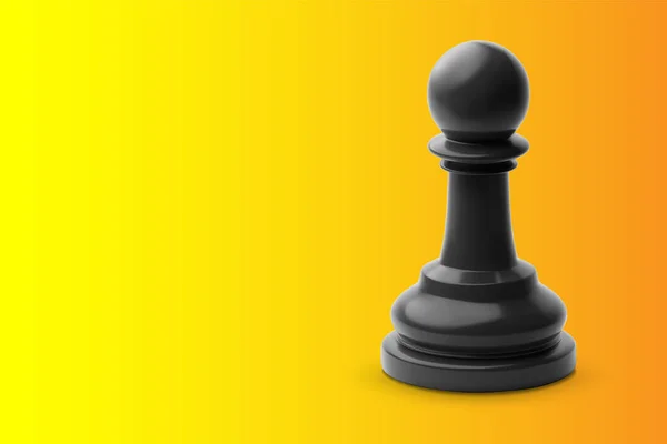 オレンジ色の背景に黒いチェス Eps10ベクター — ストックベクタ
