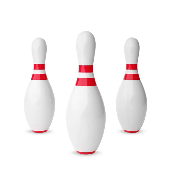 Épingles Bowling Isolées Sur Fond Blanc Vecteur Eps10 — Image vectorielle