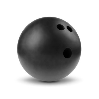 Bowling topu beyaz arka planda izole edilmiş. EPS10 vektörü
