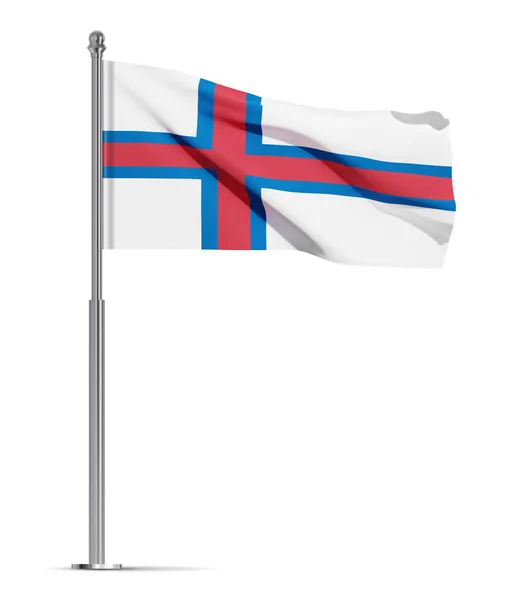 Flag Faroe Islands Isolated White Background Eps10 Vector — Stock Vector